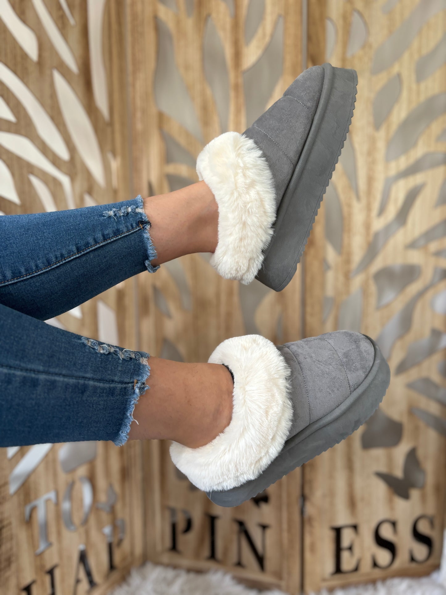 Bottines Grise Fourrée