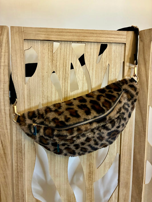 Sac Banane Polaire Léopard