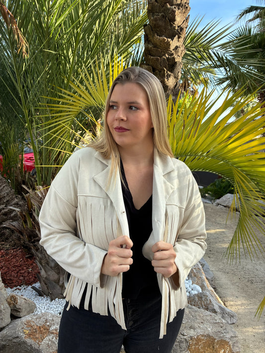 Veste Suédine à franges