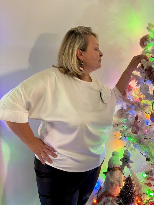 Blouse Satinée Fleur