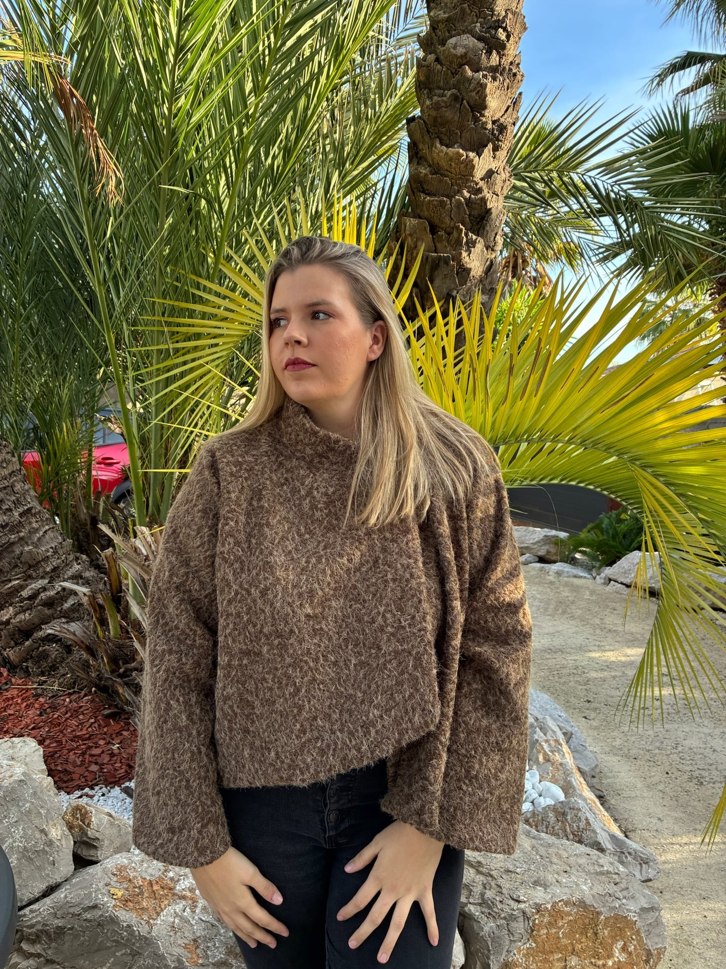 Veste Bouclé à bouton doré