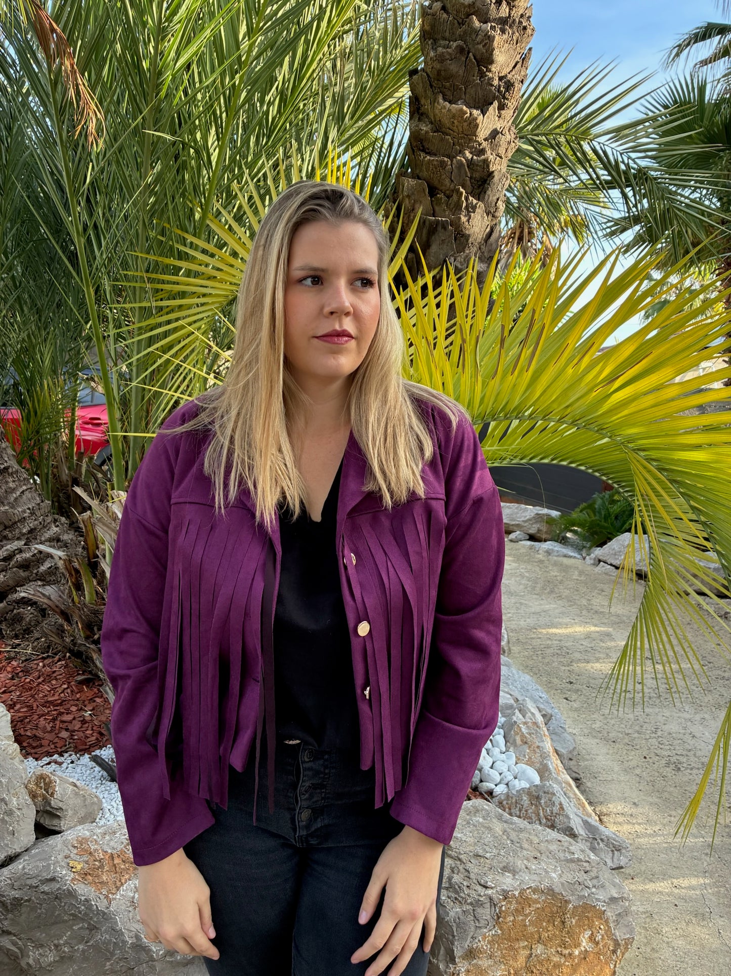 Veste Suédine à franges