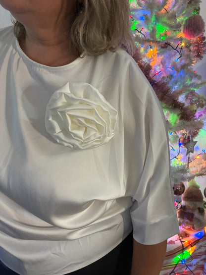 Blouse Satinée Fleur