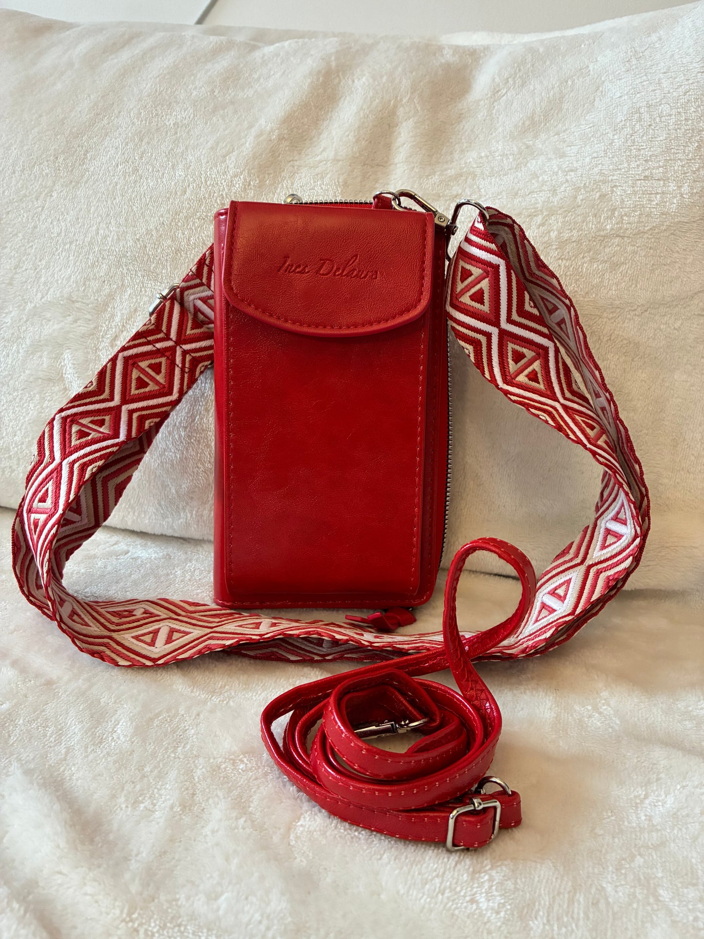 Sac bandoulière range téléphone devant