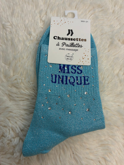 Chaussettes Miss Uniques strassé