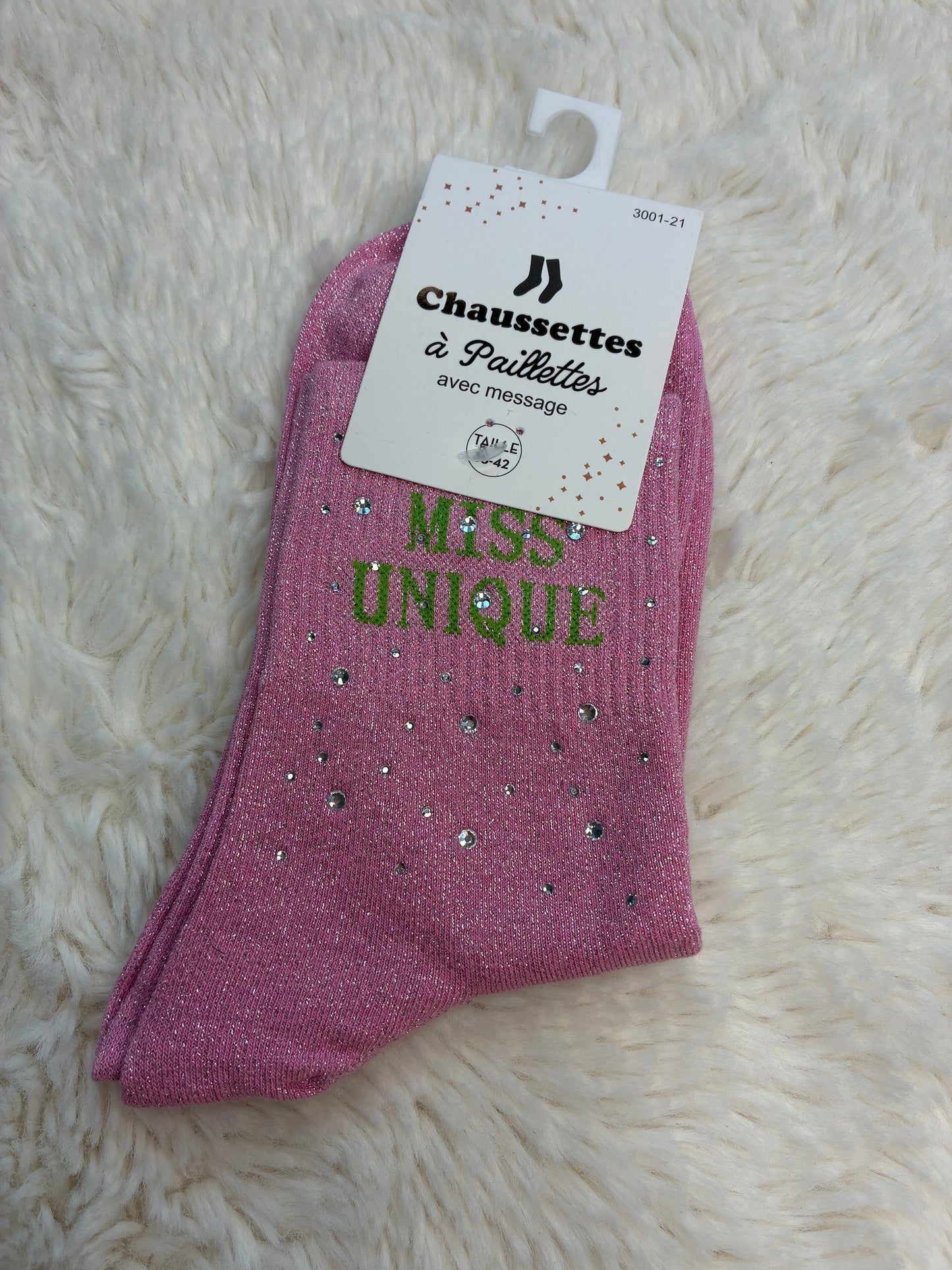 Chaussettes Miss Uniques strassé