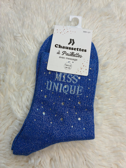 Chaussettes Miss Uniques strassé