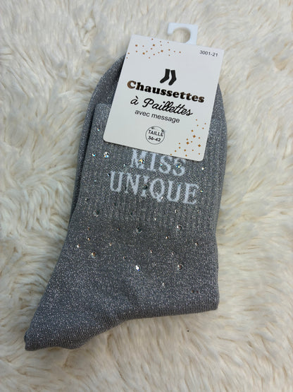 Chaussettes Miss Uniques strassé