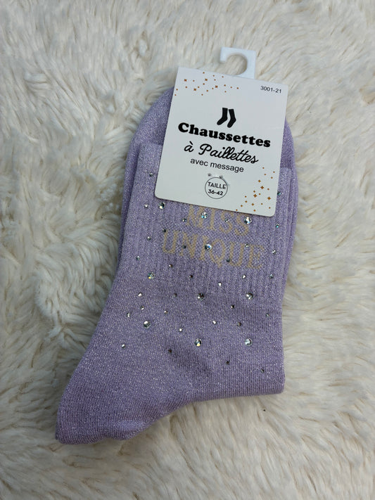 Chaussettes Miss Uniques strassé