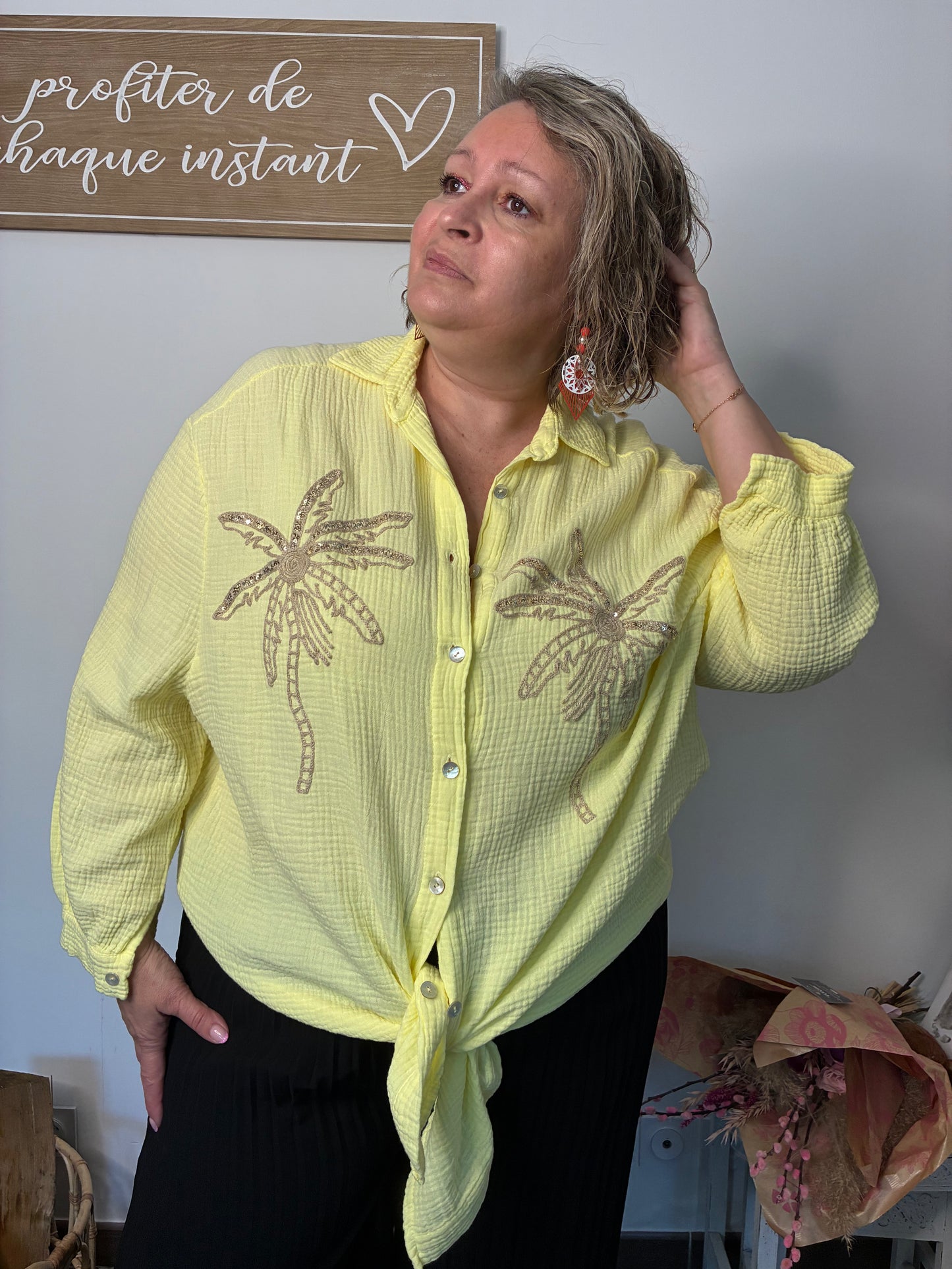 Chemise Palmiers