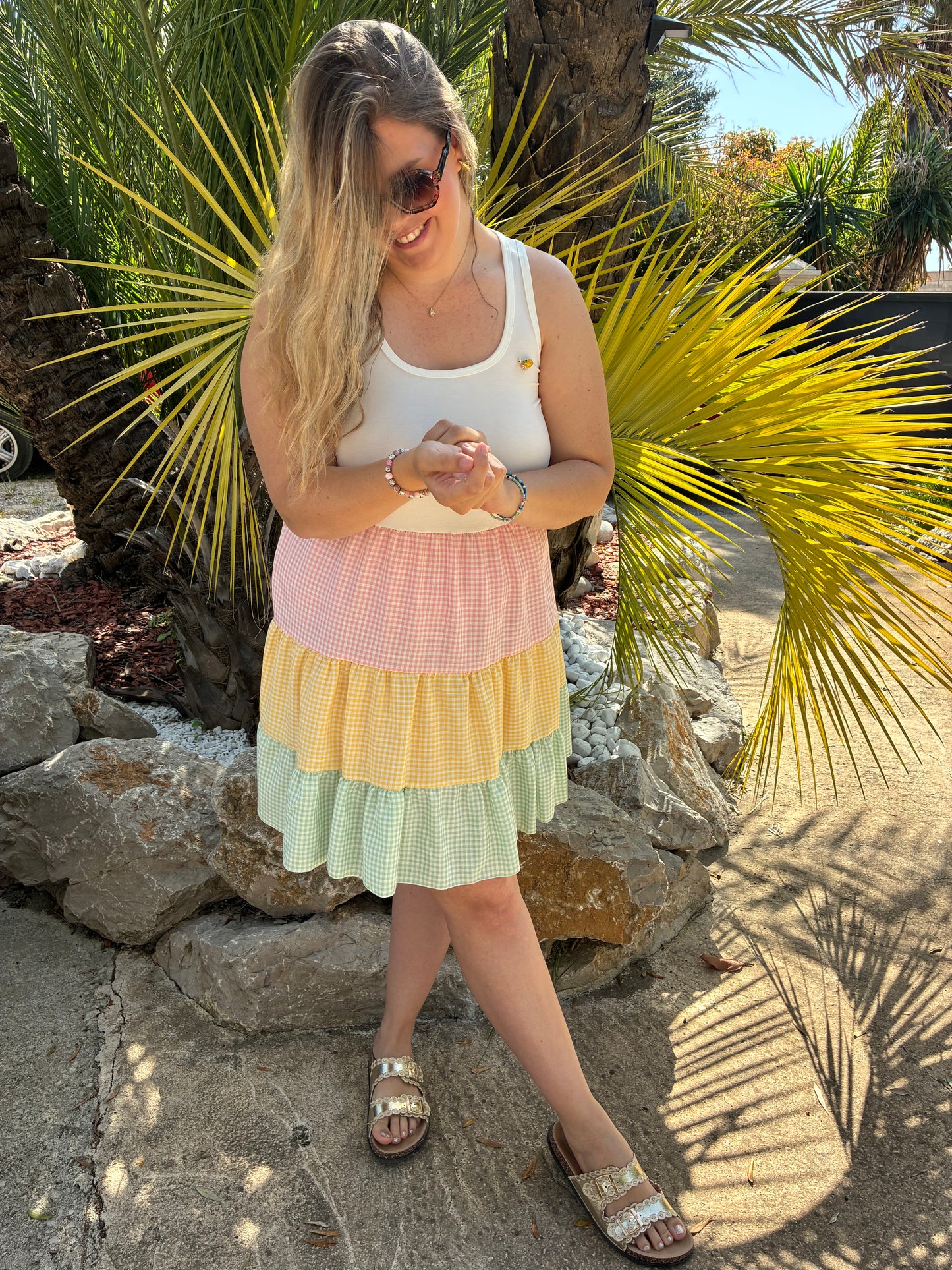 Robes Vichy Citron