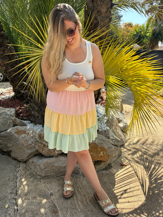 Robes Vichy Citron